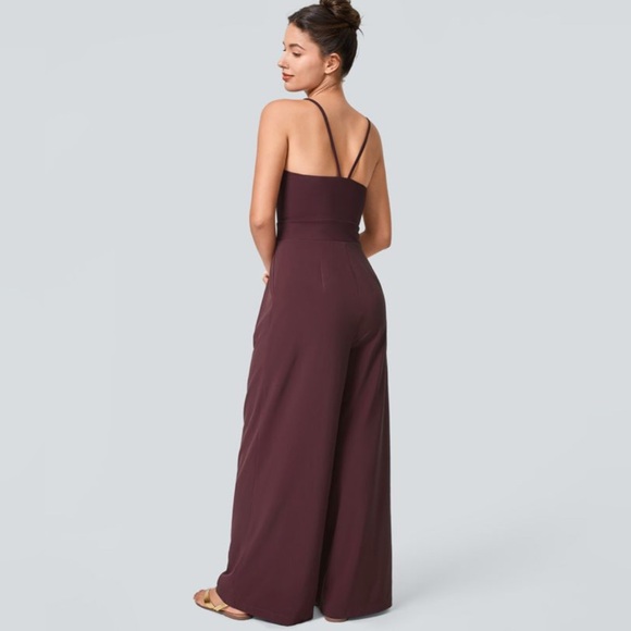 HALARA NWT Breezeful Backless Resort Slip Jumpsuit - Amaranth -SZ LARGE - Picture 2 of 8